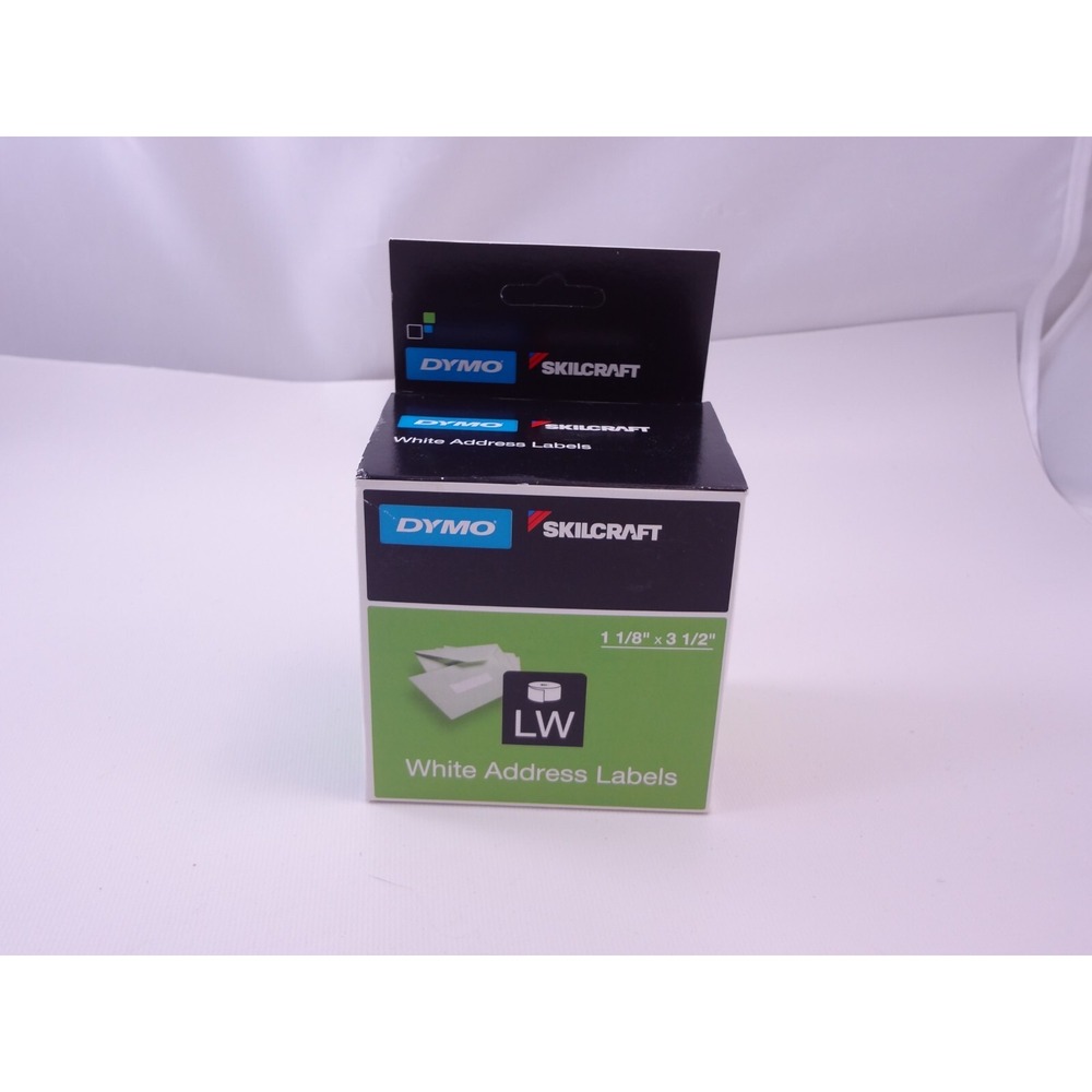 DYMO White Address Labels 2 Rolls of 350 Labels #30252 NEW SEALED 1 1/8" x 3 1/2